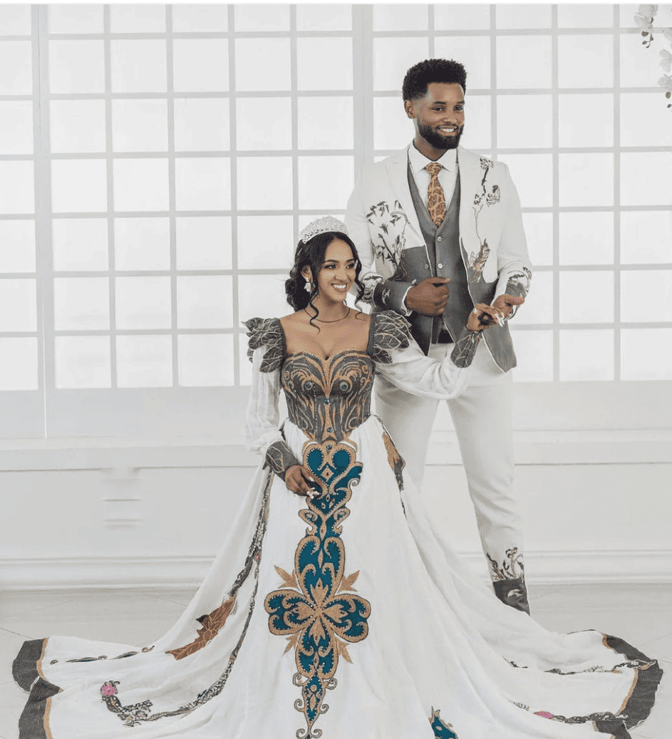 Darker Design Wedding Habesha Couples Outfit - Image 2